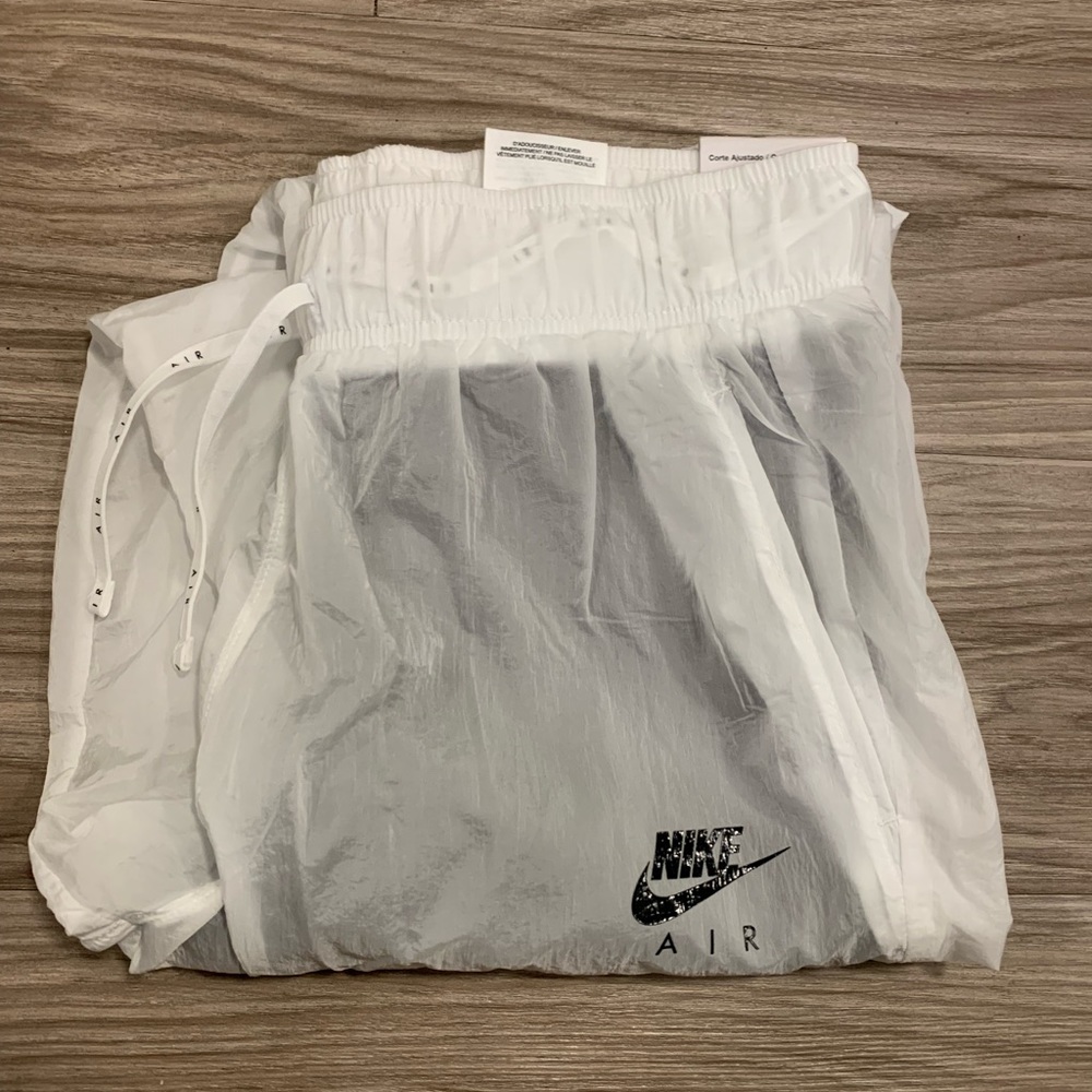 White Mesh Layer Nike Air Jogger Pants Small - Picture 1 of 8